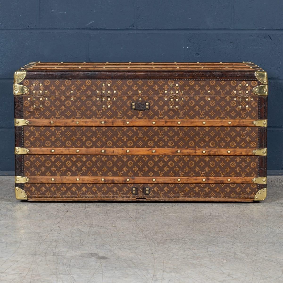 Antique 19th Century Louis Vuitton Trunk In Woven Monogram Canvas, France C.1896 photo 24995.0