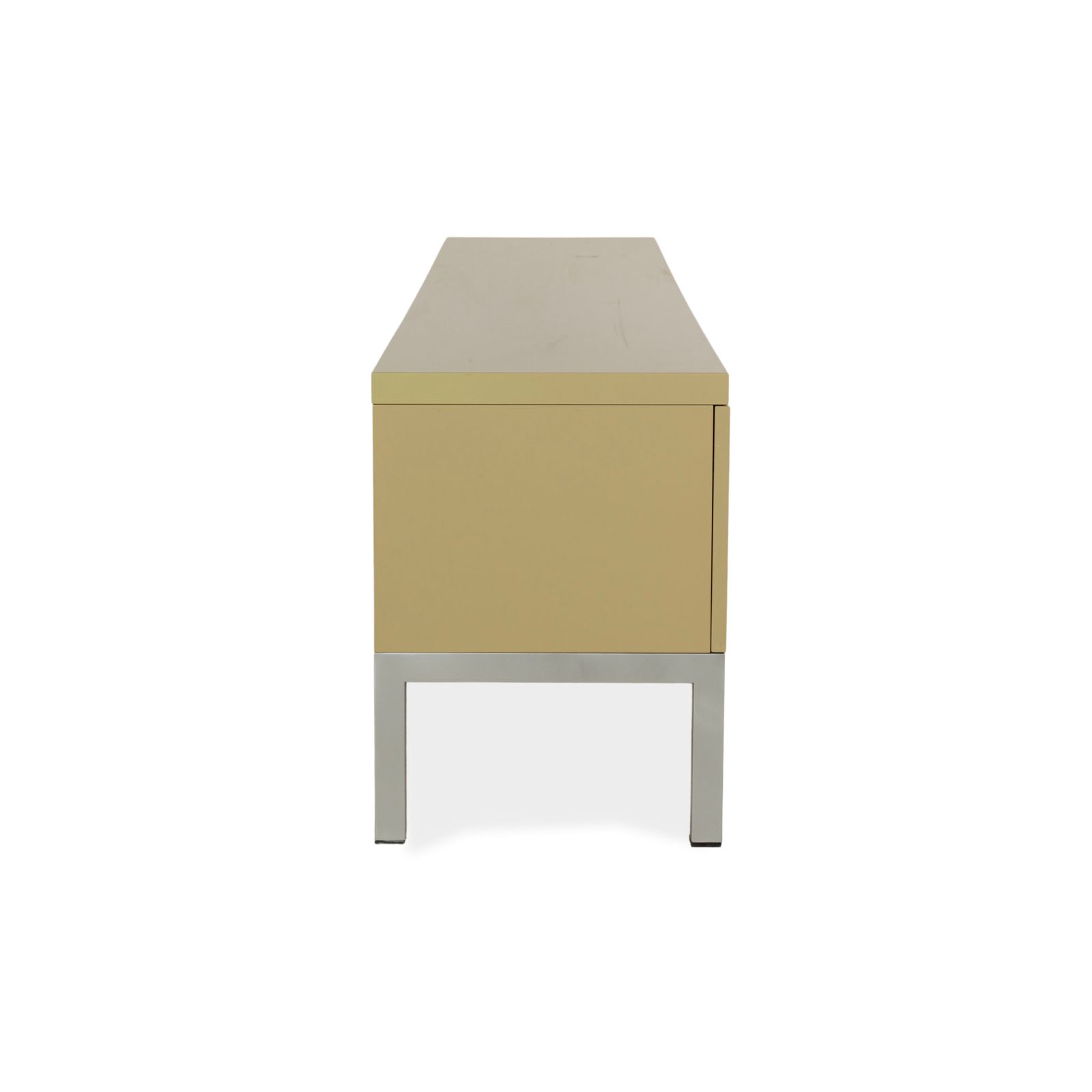 Furniture Cappellini Wooden High Gloss Sideboard Cream Yellow Drawers photo