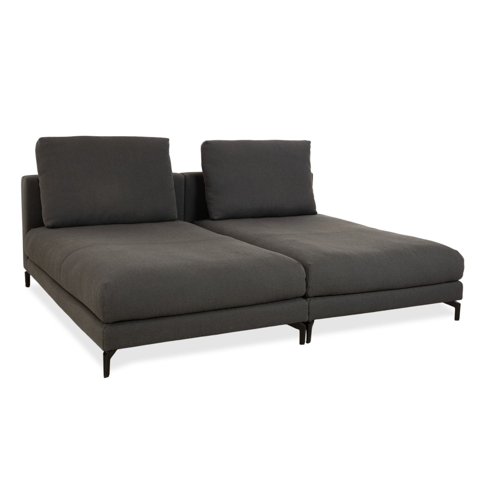 Rolf Benz Nuvola Fabric 2x Lounger Grey Anthracite