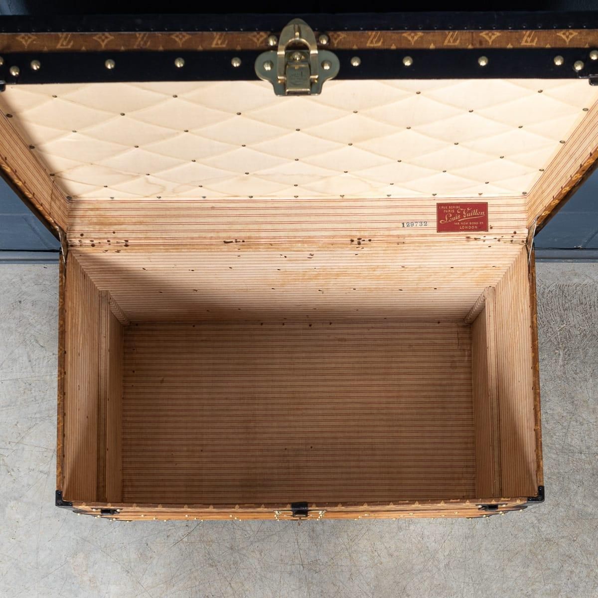 photo for sale Antique 19th Century Louis Vuitton Trunk In Woven Canvas, France C.1890