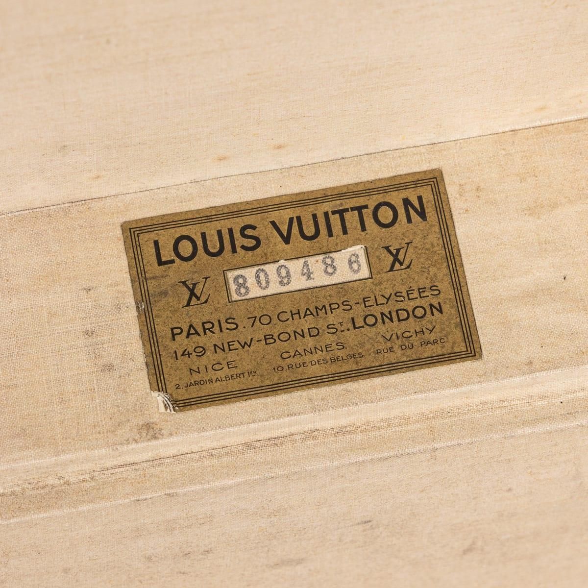 Furniture 20th Century Louis Vuitton Suitcase In Monogram Canvas, France photo