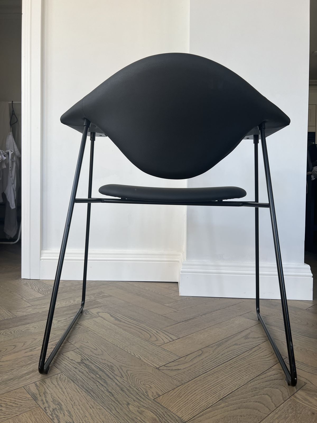 Gubi Masculo Black Dining Chairs With Black Steel Base By Gam Fratesi (Set Of 6) photo Furniture
