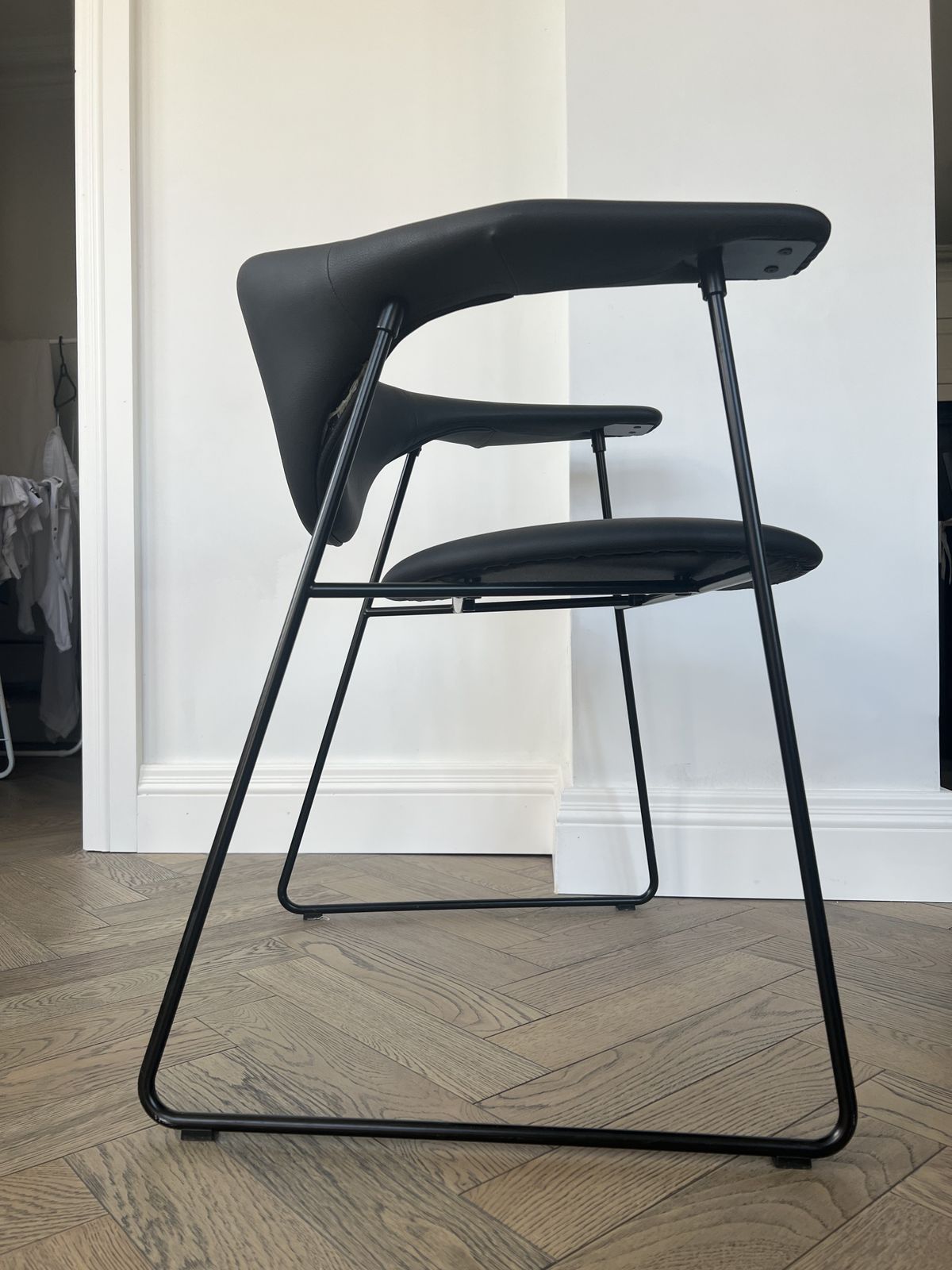 Gubi Masculo Black Dining Chairs With Black Steel Base By Gam Fratesi (Set Of 6) photo buy