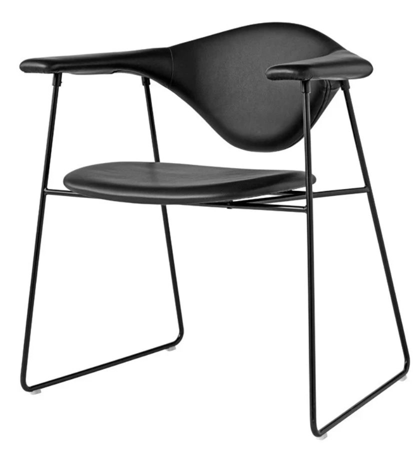 500.0 Gubi Masculo Black Dining Chairs With Black Steel Base By Gam Fratesi (Set Of 6) photo