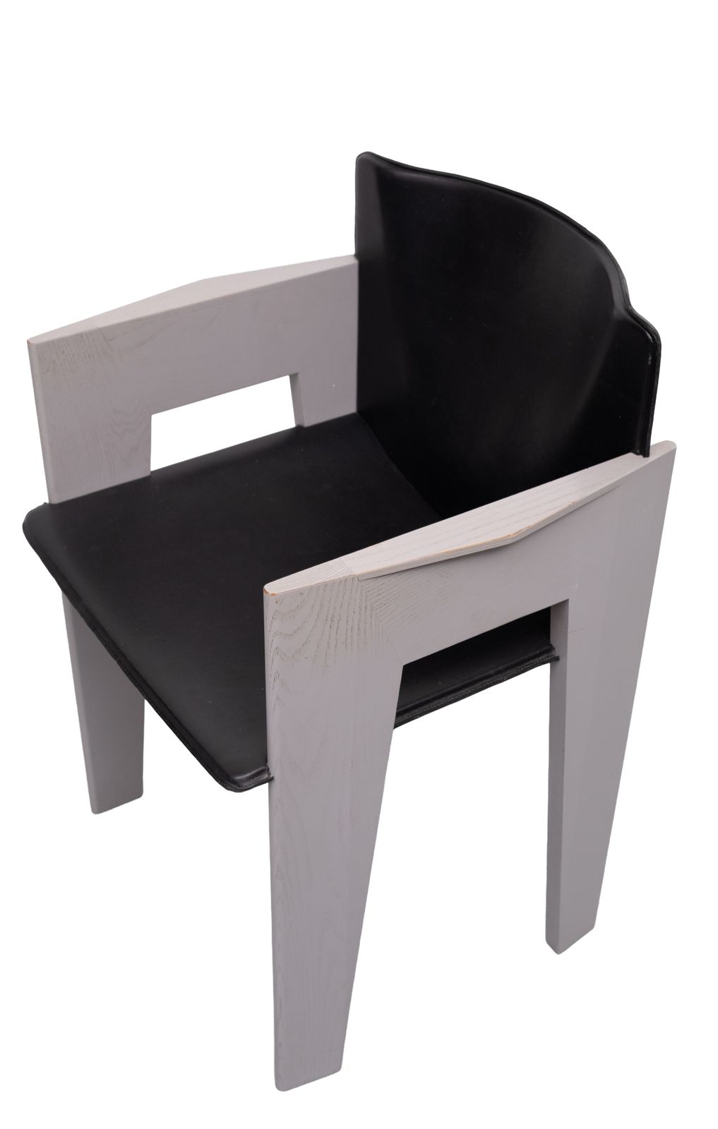 Furniture Stunning Leather & Wood Dining Chairs By Arnold Merckx For Arco, C.1980 photo
