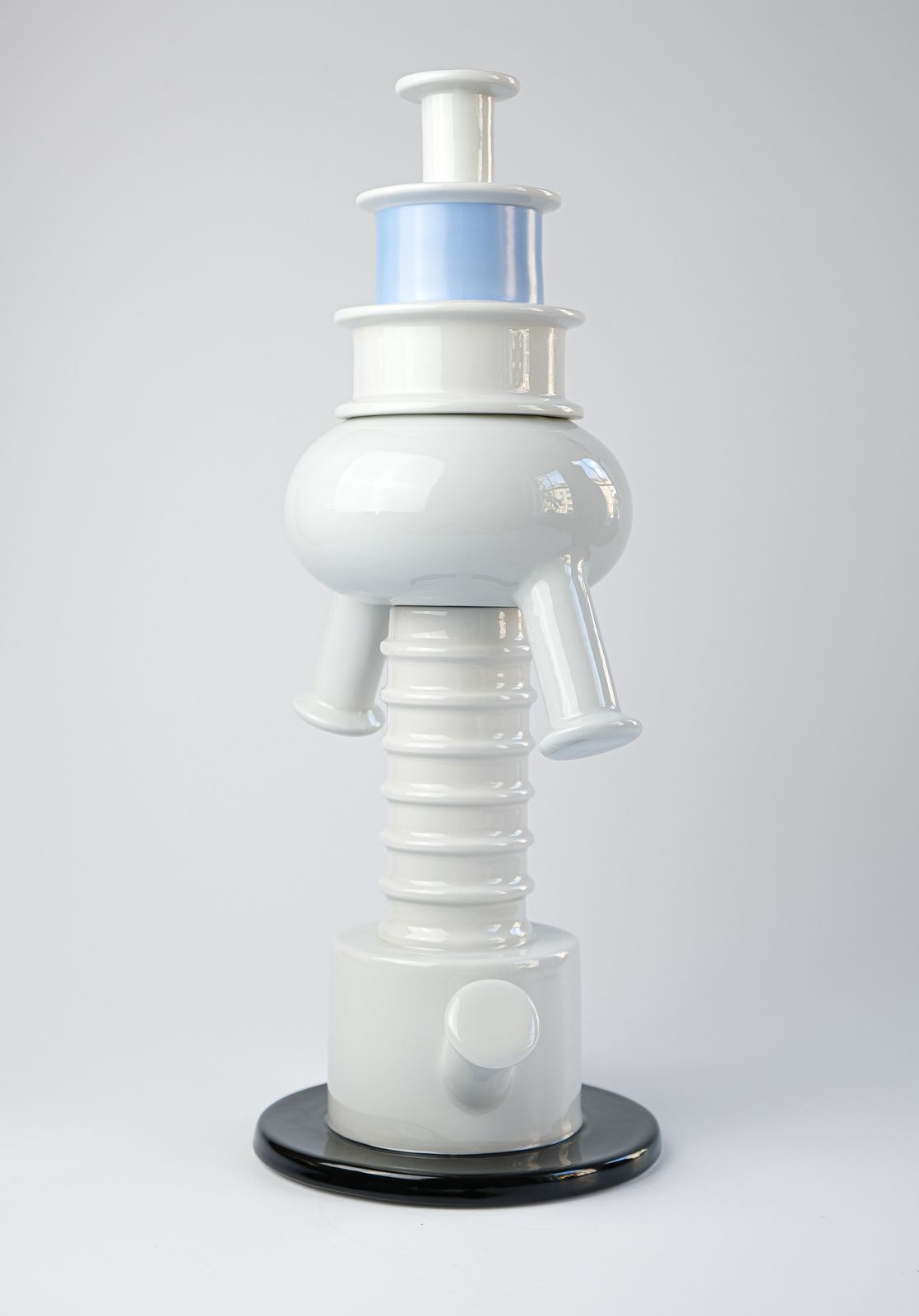 Ettore Sottsass Postmodern "Tigris" Porcelain Vase For Memphis Milano, 1983 photo furniture