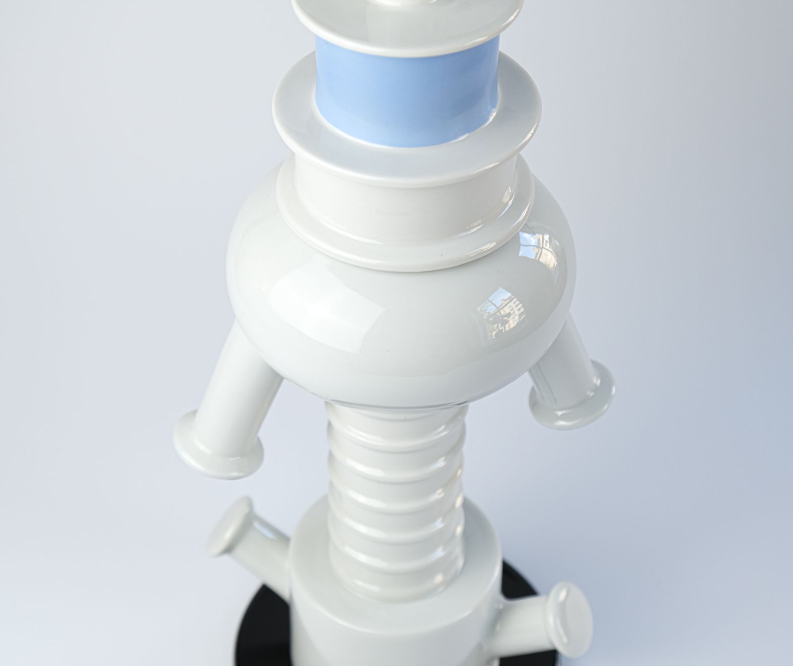 photo furniture Ettore Sottsass Postmodern "Tigris" Porcelain Vase For Memphis Milano, 1983
