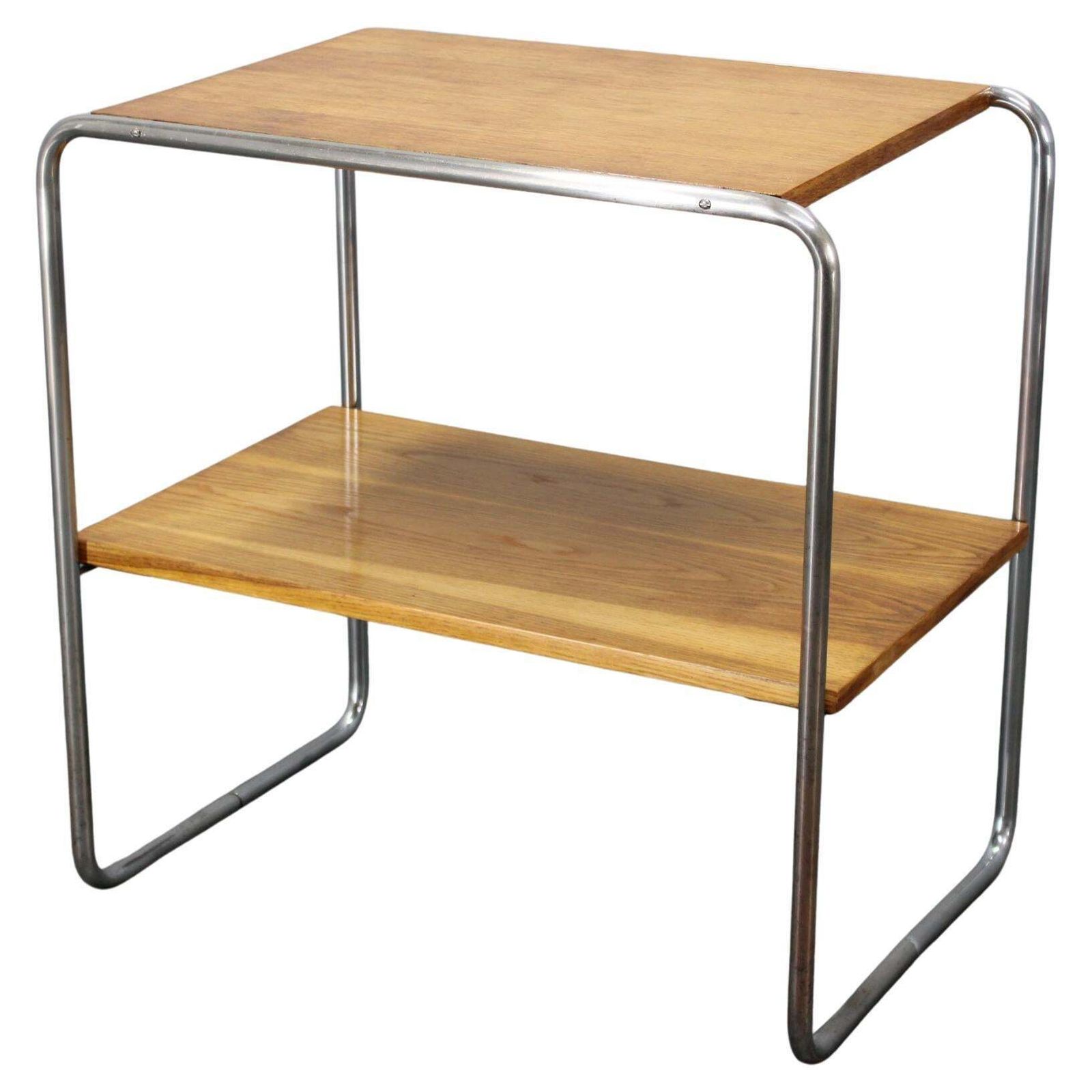 Bauhaus bijzettafel, toegeschreven aan Marcel Breuer, Tsjecho-Slowakije, jaren 1930