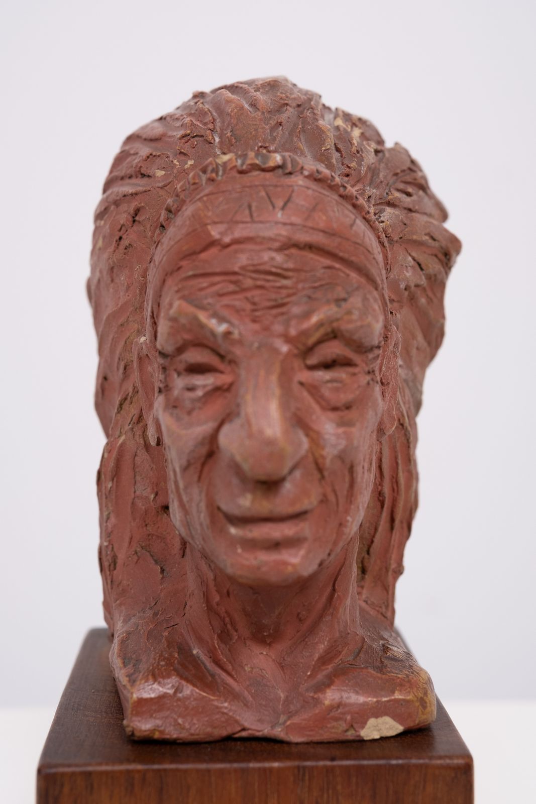 Klein Terracotta Indiaas Borstbeeld, Ca. Jaren 1960 photo Woonaccessoires