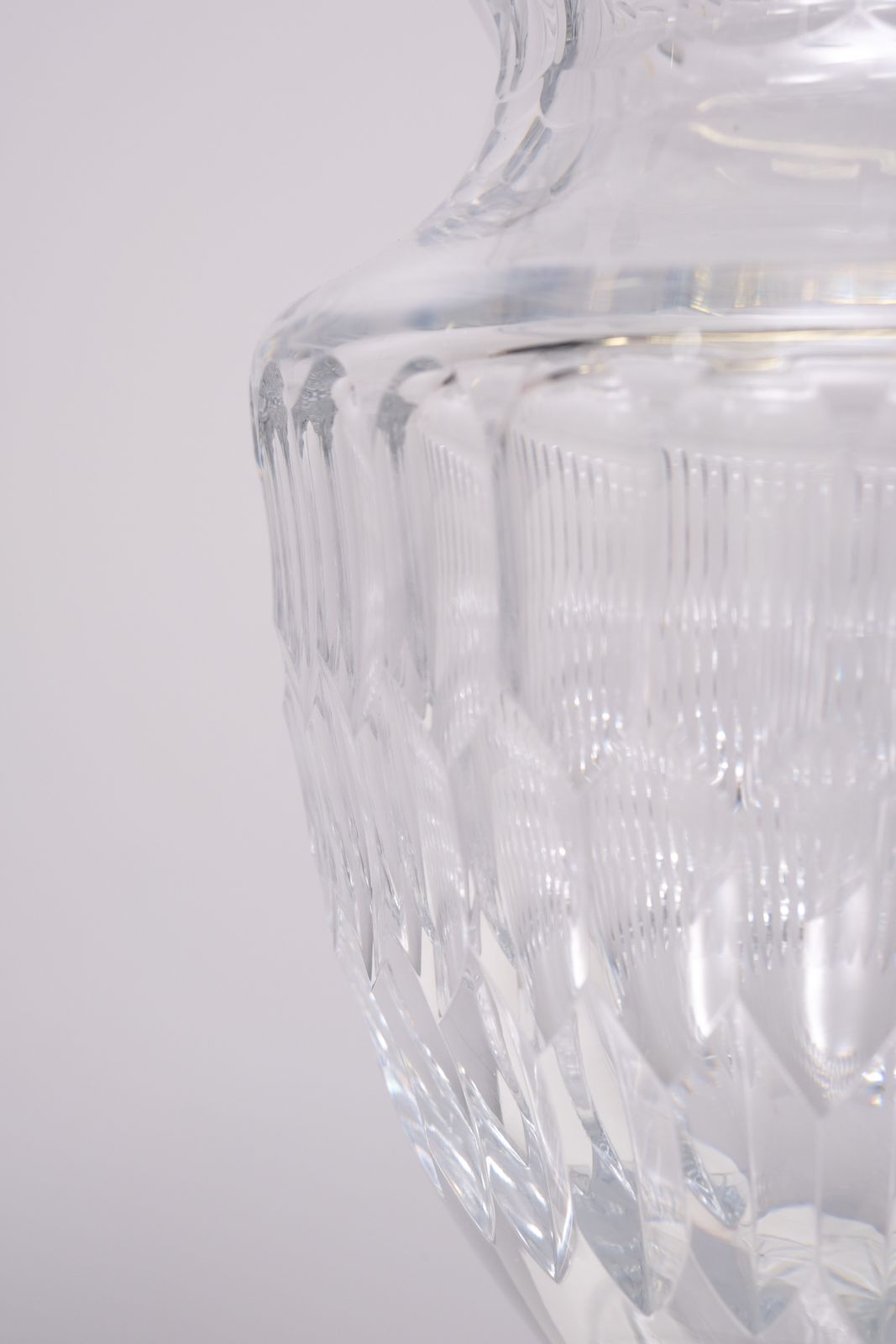 Large Cut Crystal Glass Vase 1960s Belgium photo furniture