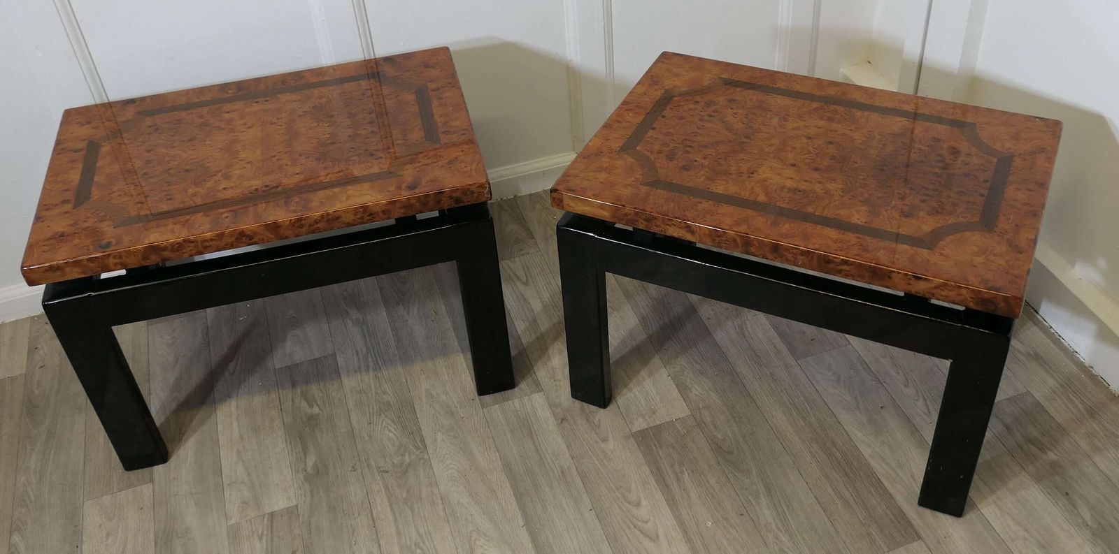 A Super Pair Of Art Deco Design Floating Top Low Tables photo buy