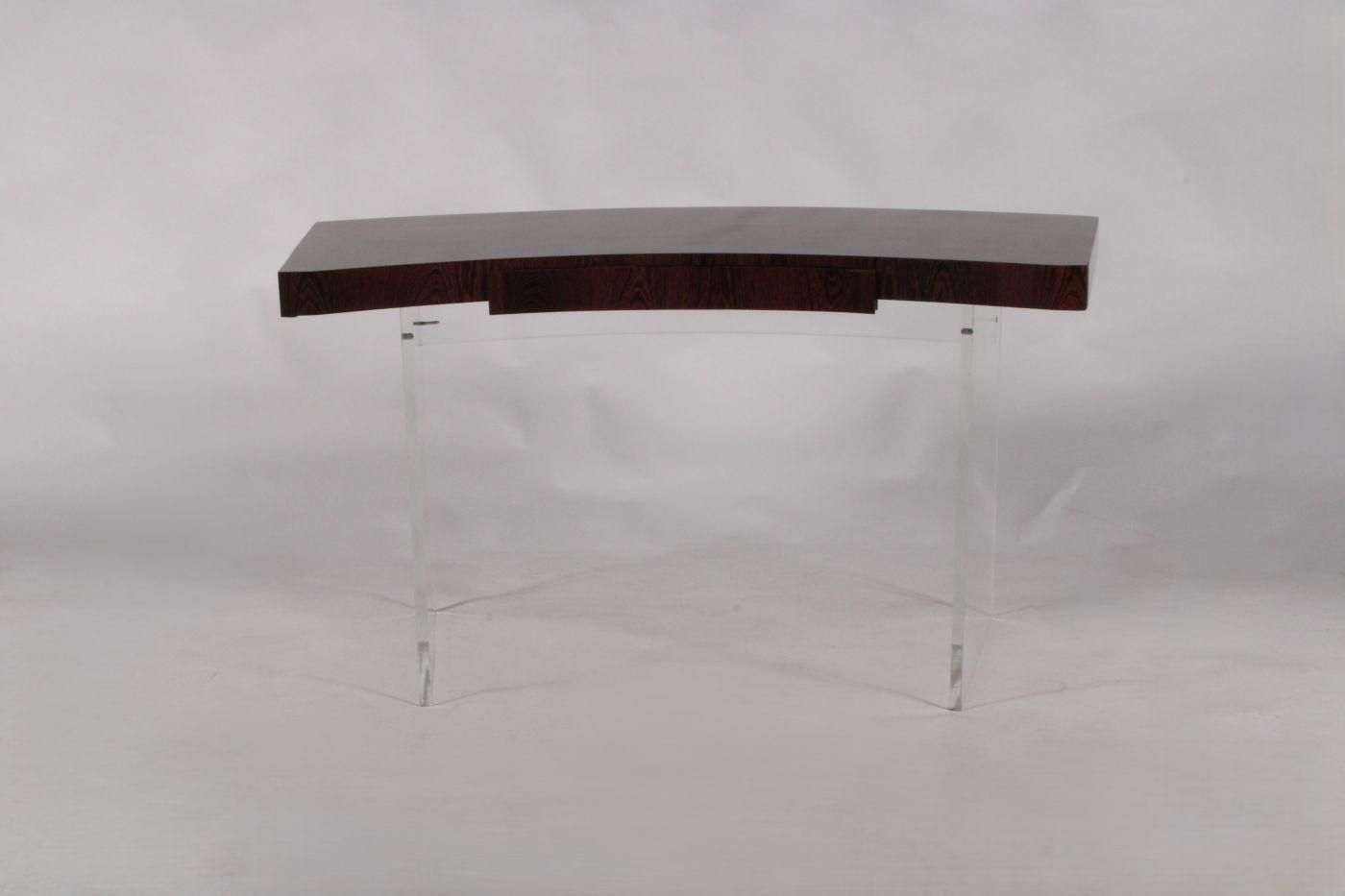 Rare And Beautiful Lucite & Wenge Desk Attributed To Danish Designer Poul Nørreklit * Free Uk Delivery photo buy