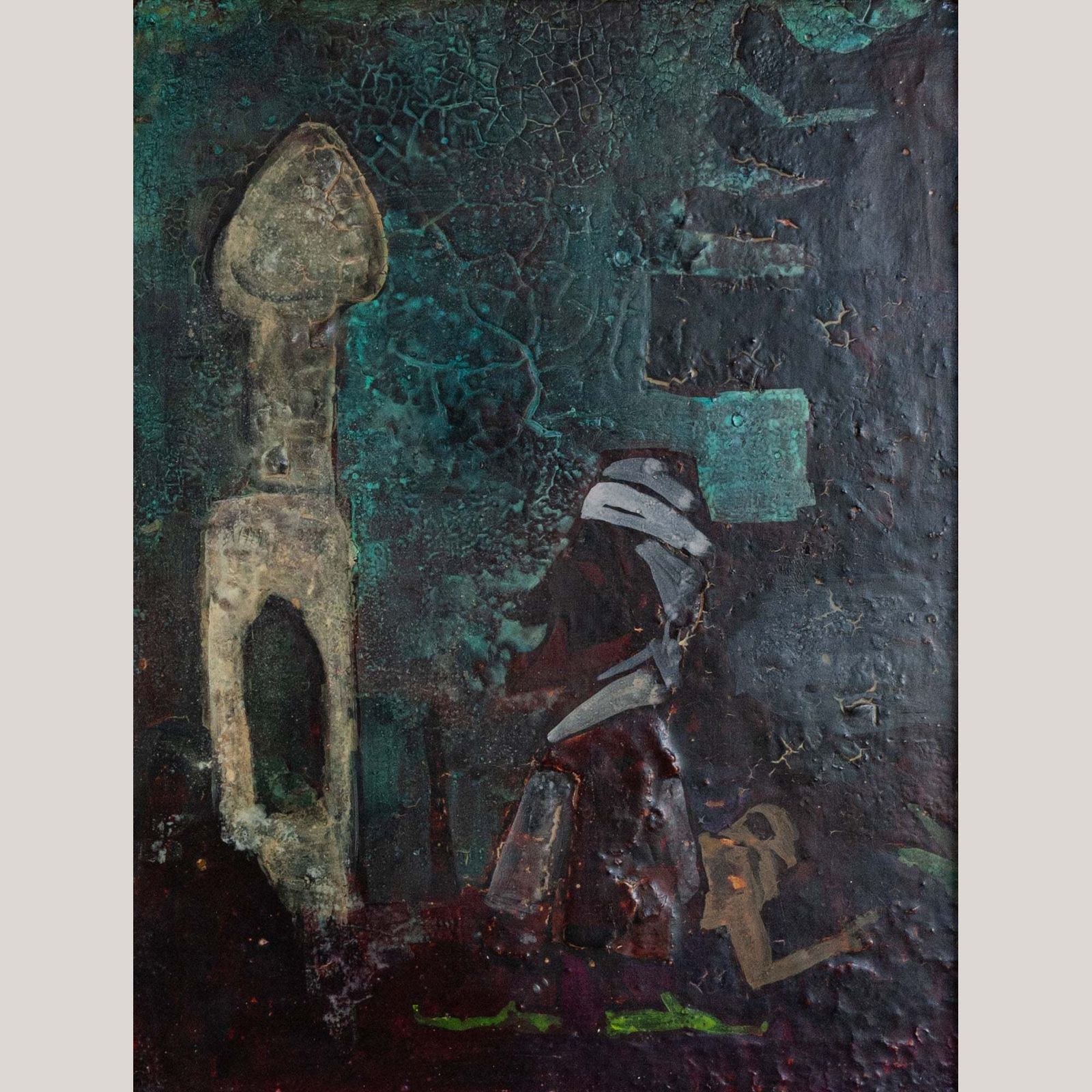 Symbolische Figurencompositie – Kring Van Hamed Nada (Egyptisch, 1924–1990)
