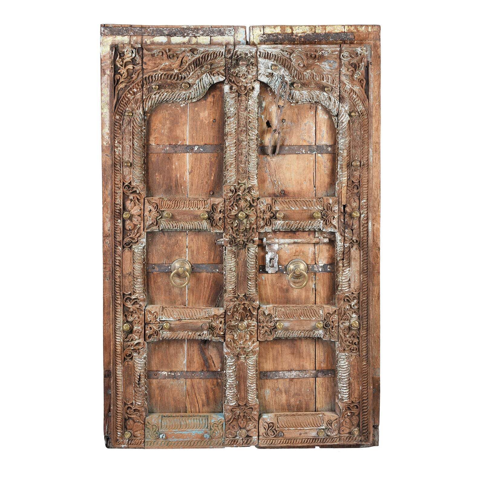 Carved Teak Doors From Kutch   Early 19th Century