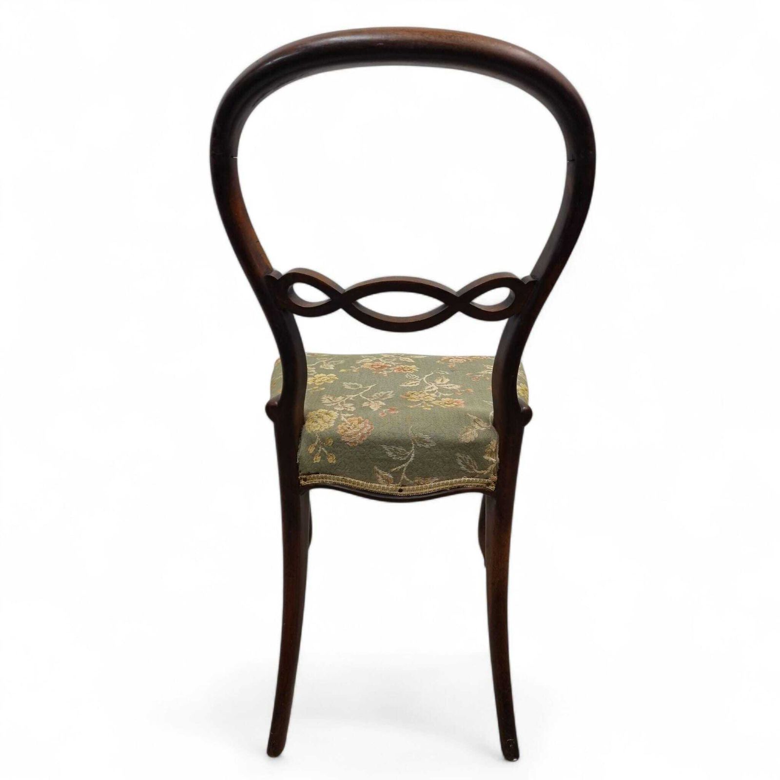 276.0 Antique Victorian Balloon Back Chairs / Late 19th Century / Set Of Two photo