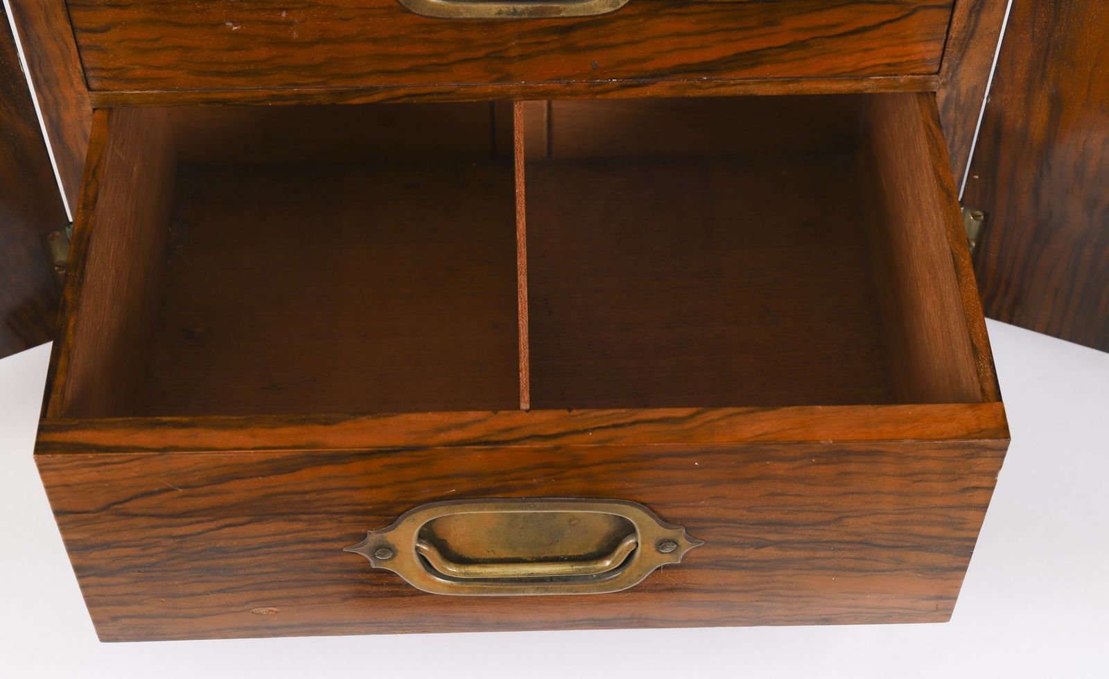 photo for sale Victorian Burr Walnut Cigar Humidor / Collectors Cabinet C1870 19th C