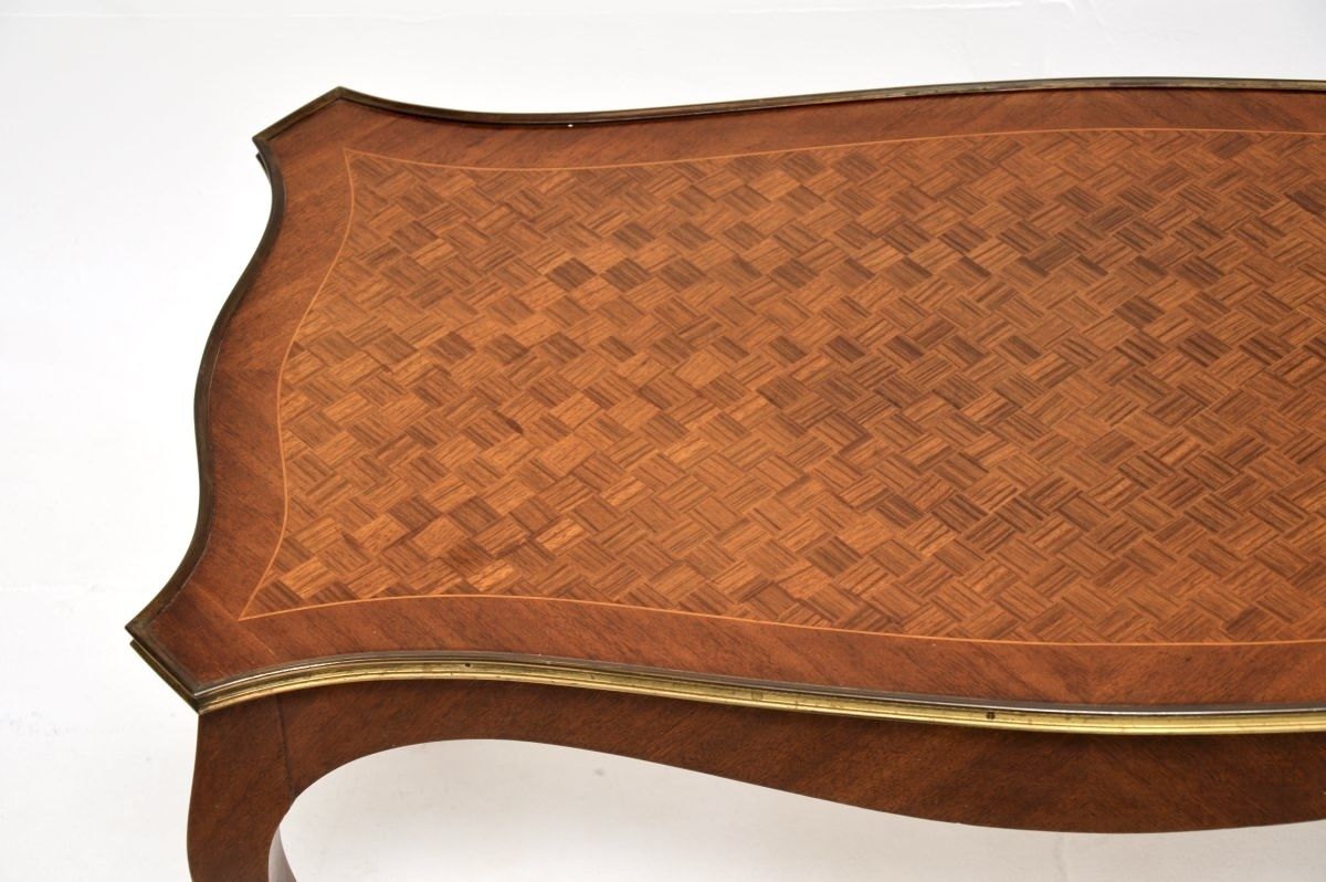 Antique French Inlaid Parquetry Coffee Table photo Furniture