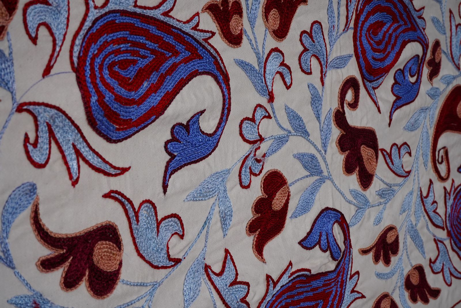 photo furniture Floral Suzani Embroidery   Handmade Table Runner