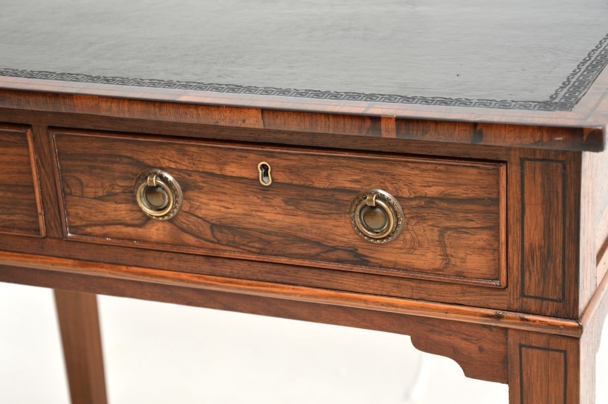 Antique Georgian Inlaid Rosewood Writing Table / Desk photo Furniture