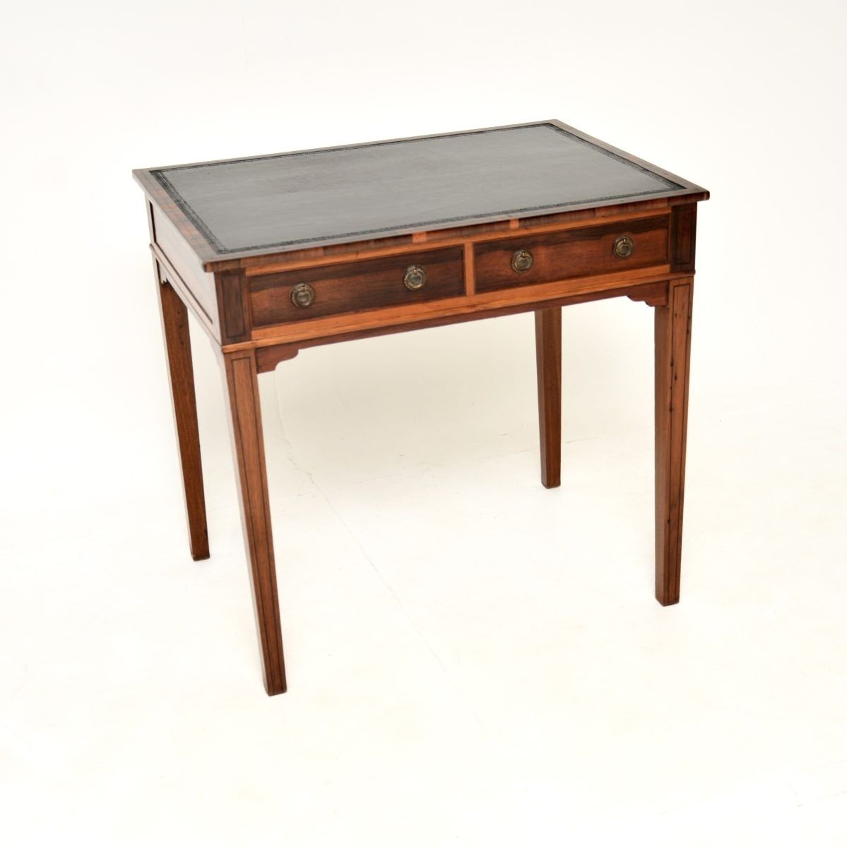 photo furniture Antique Georgian Inlaid Rosewood Writing Table / Desk