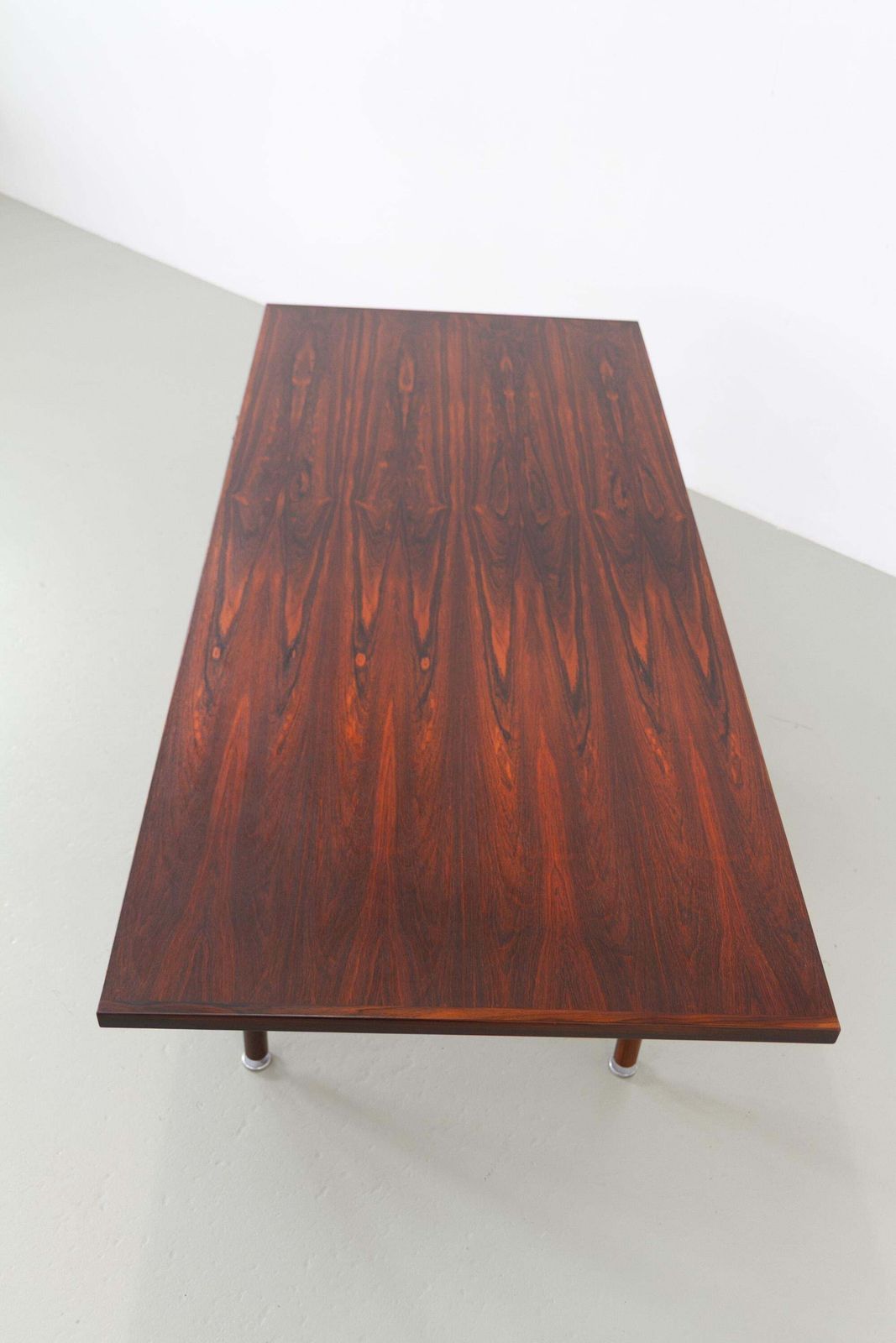 photo for sale Mid Century Rosewood Executive Desk With Y Pulls By Jens Risom, 1960s.