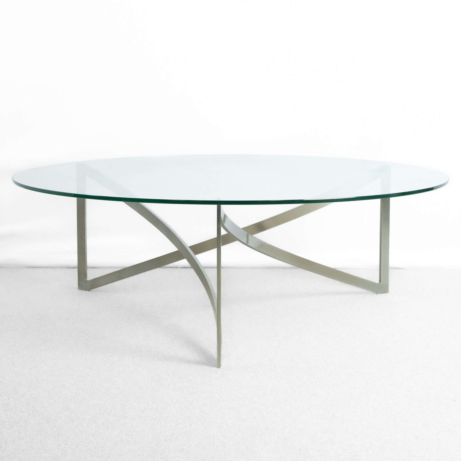 1970’s Glass And Chrome Coffee Table By Paul Legeard