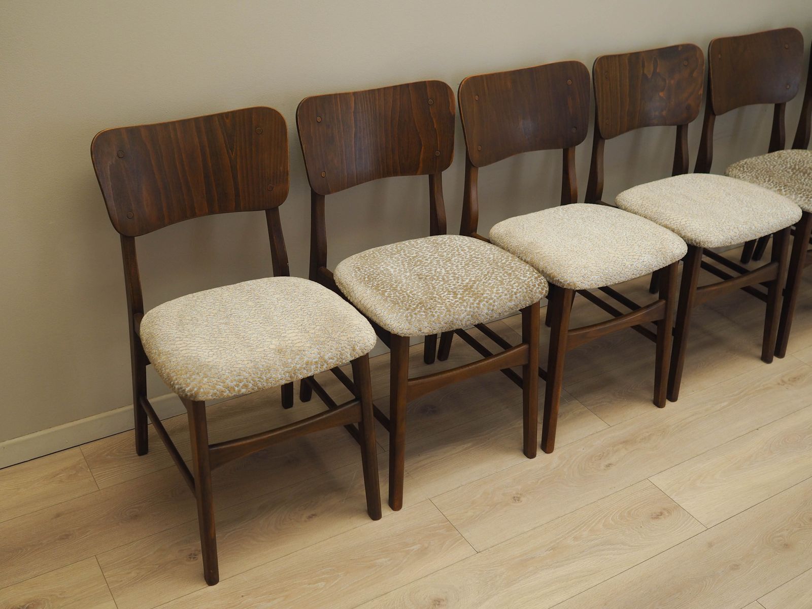 Set Of Six Chairs, Danish Design, 1960s, Manufactured In Denmark photo vintage