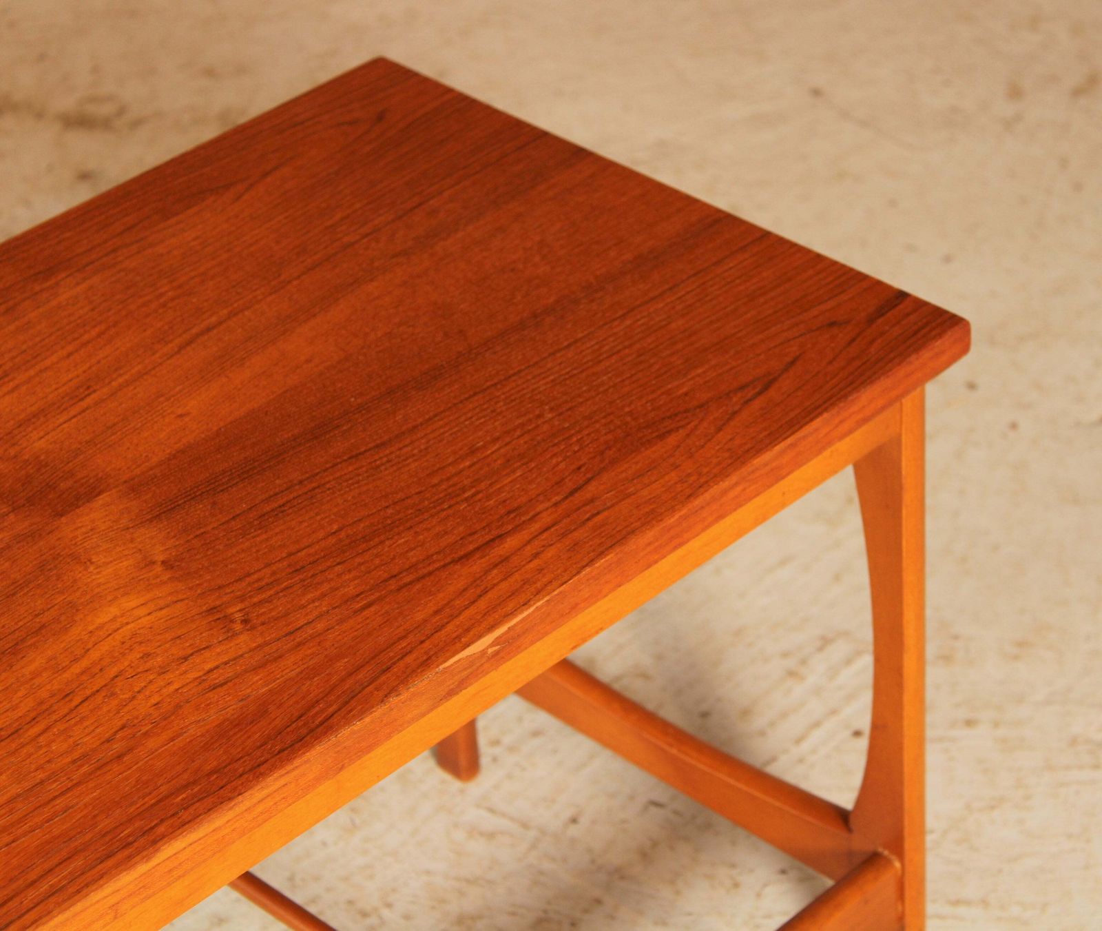 Mid Century Teak Coffee Table With A Magazine Rack, Circa 1960s photo vinterior