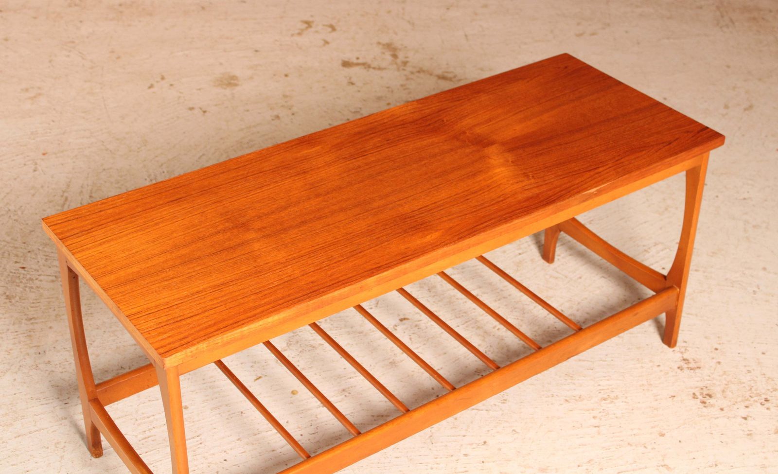Mid Century Teak Coffee Table With A Magazine Rack, Circa 1960s photo buy