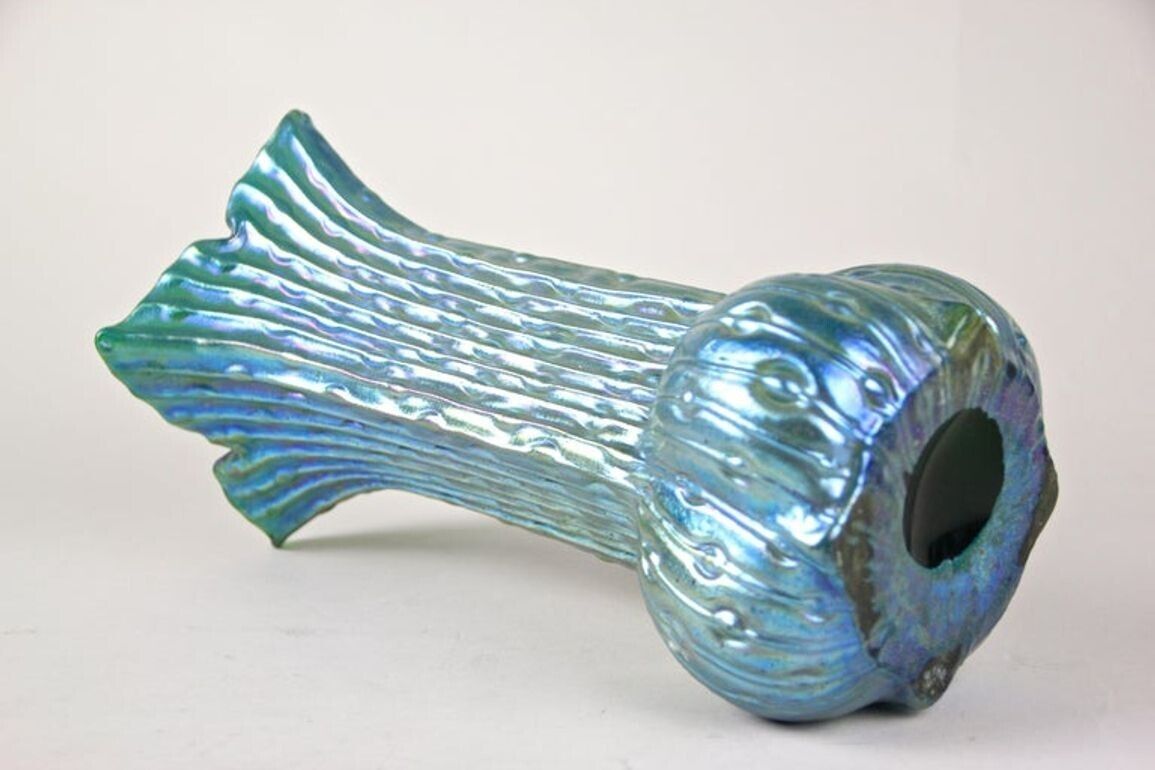 photo for sale 20th Century Art Nouveau Glass Vase By W. Kralik   Iridescent, Bohemia Ca. 1902