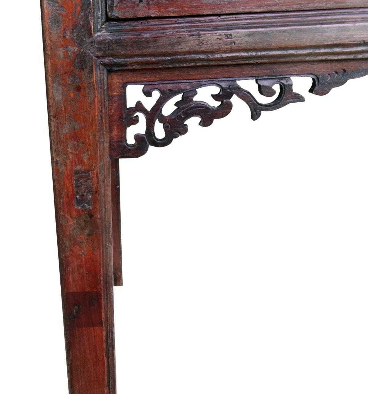 photo vinterior Antique Chinese Altar Table, C1830s, Auspicious Carvings, Large Oriental Asian Temple Table, Gong An