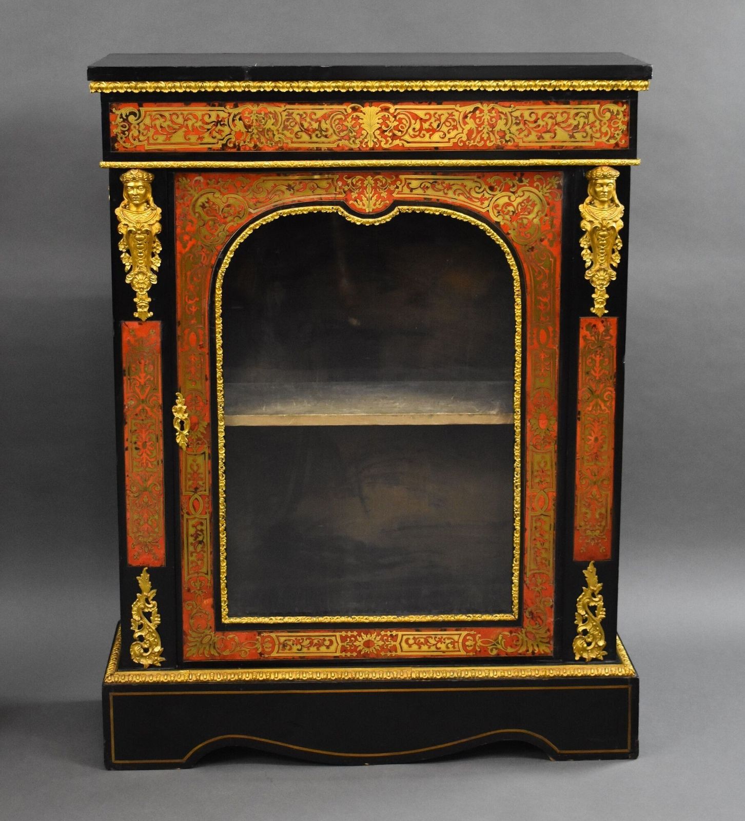 photo for sale Pair Of Boulle Pier Cabinets, 1800s