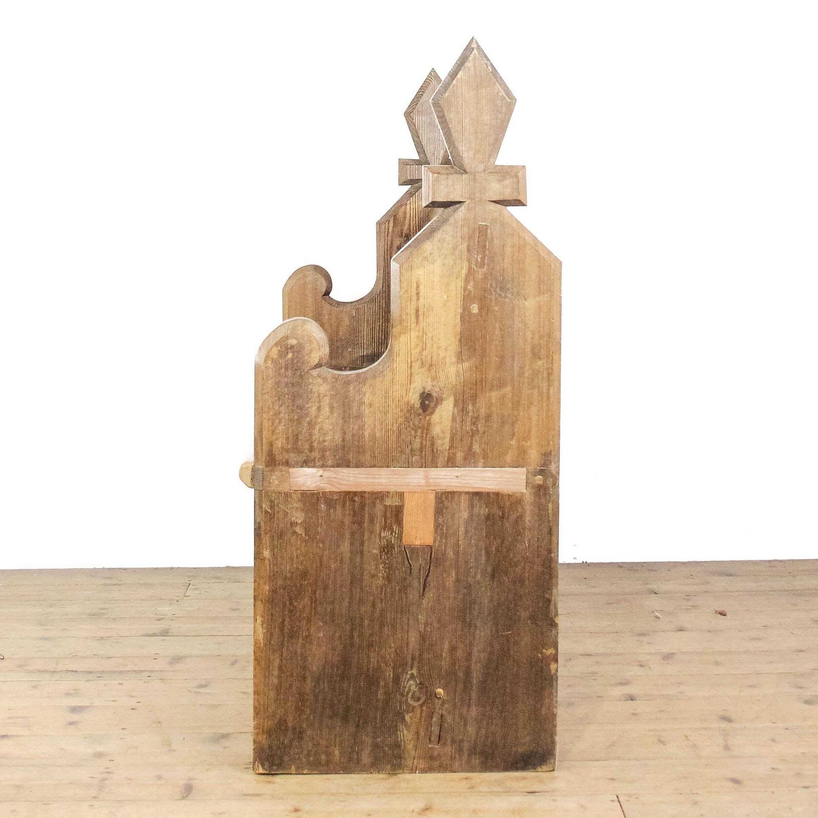 Antique Pine Church Pew | Antique Pine Bench | Bench For Entryway | Hallway Furniture | Antique Furniture photo vinterior