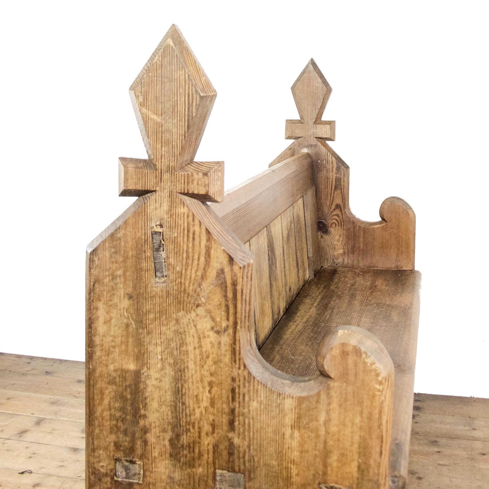 photo furniture Antique Pine Church Pew | Antique Pine Bench | Bench For Entryway | Hallway Furniture | Antique Furniture