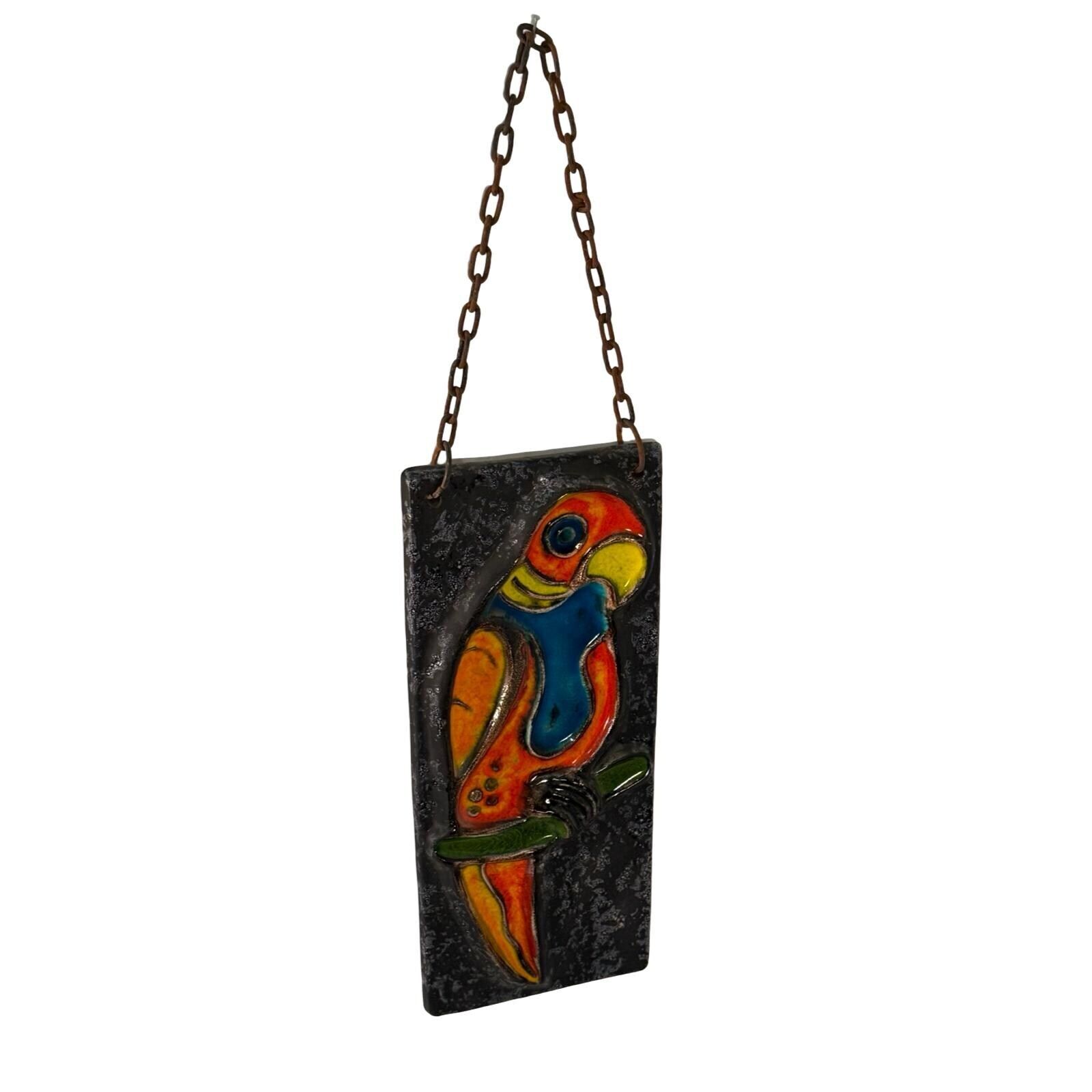 Carstens Tönnieshof / Peter Diere   Ca. 1960's   Wgp (West German Pottery)   Wall Plaque In Vibrant Colors   Parrot photo furniture