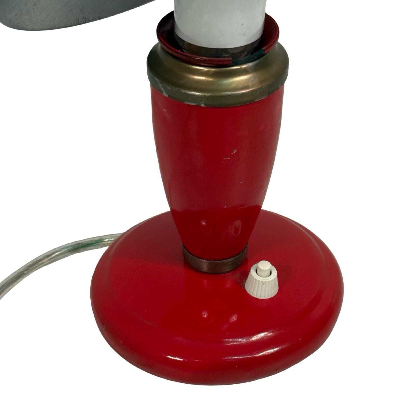 Pop Art / Space Age Design   Mushroom Lamp With Clamped On Shade   Red   Ca. 1960's   Soviet Union photo Lighting