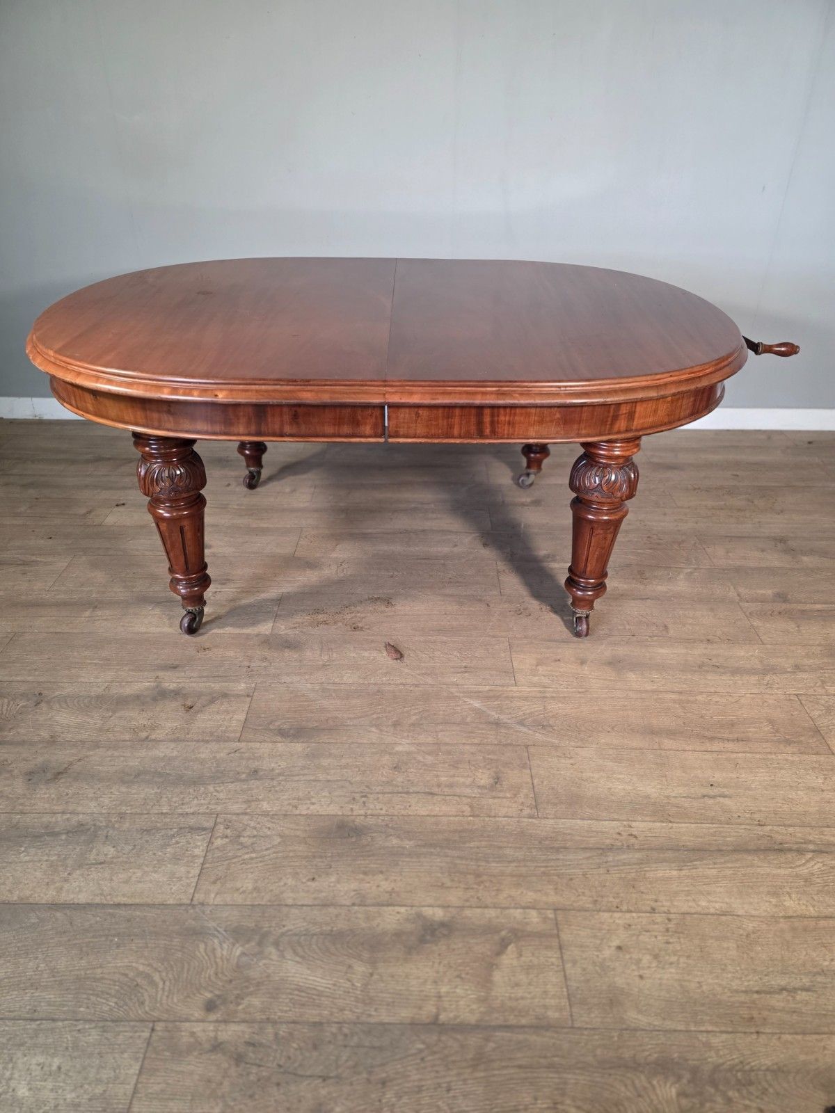 Antique Victorian Mahogany Wind Out Table 1860s. photo for sale