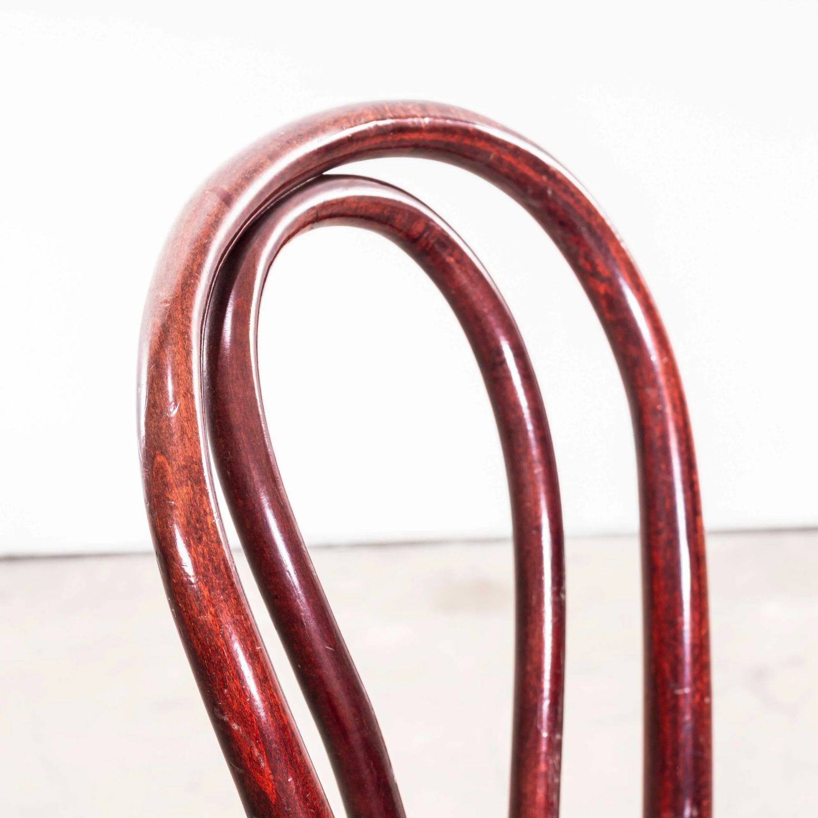 1980’s Classic Dark Mahogany Hoop Back Bentwood Dining Chairs photo buy