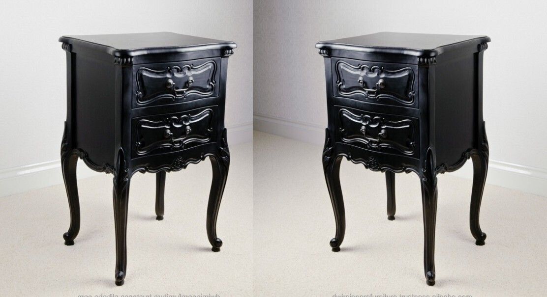 Brand New Pair Of La Rochelle French Antique Style 2 Draw Bedside Tables –  Rrp £640 photo Furniture