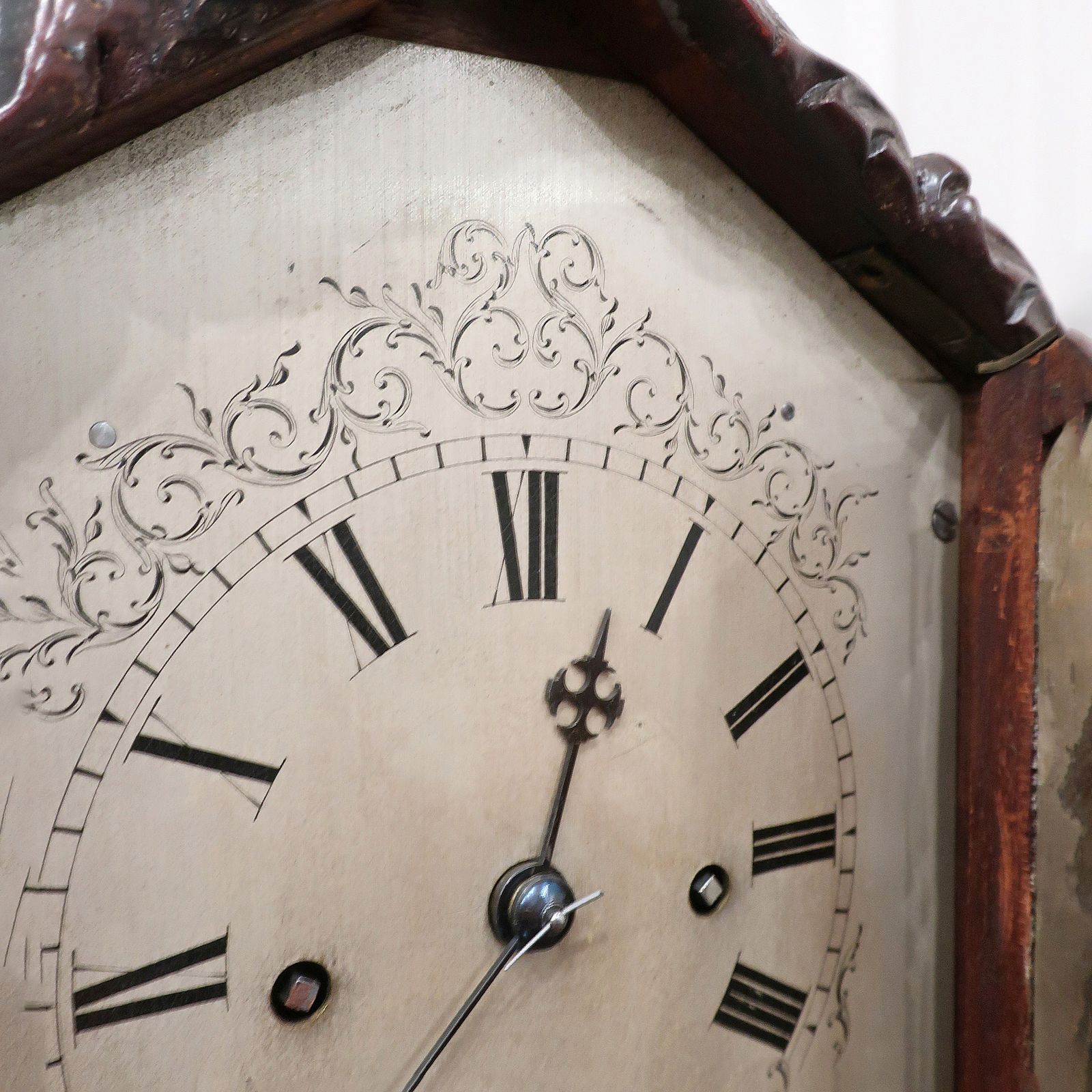 Early Victorian Mahogany Library Clock photo Home Decor