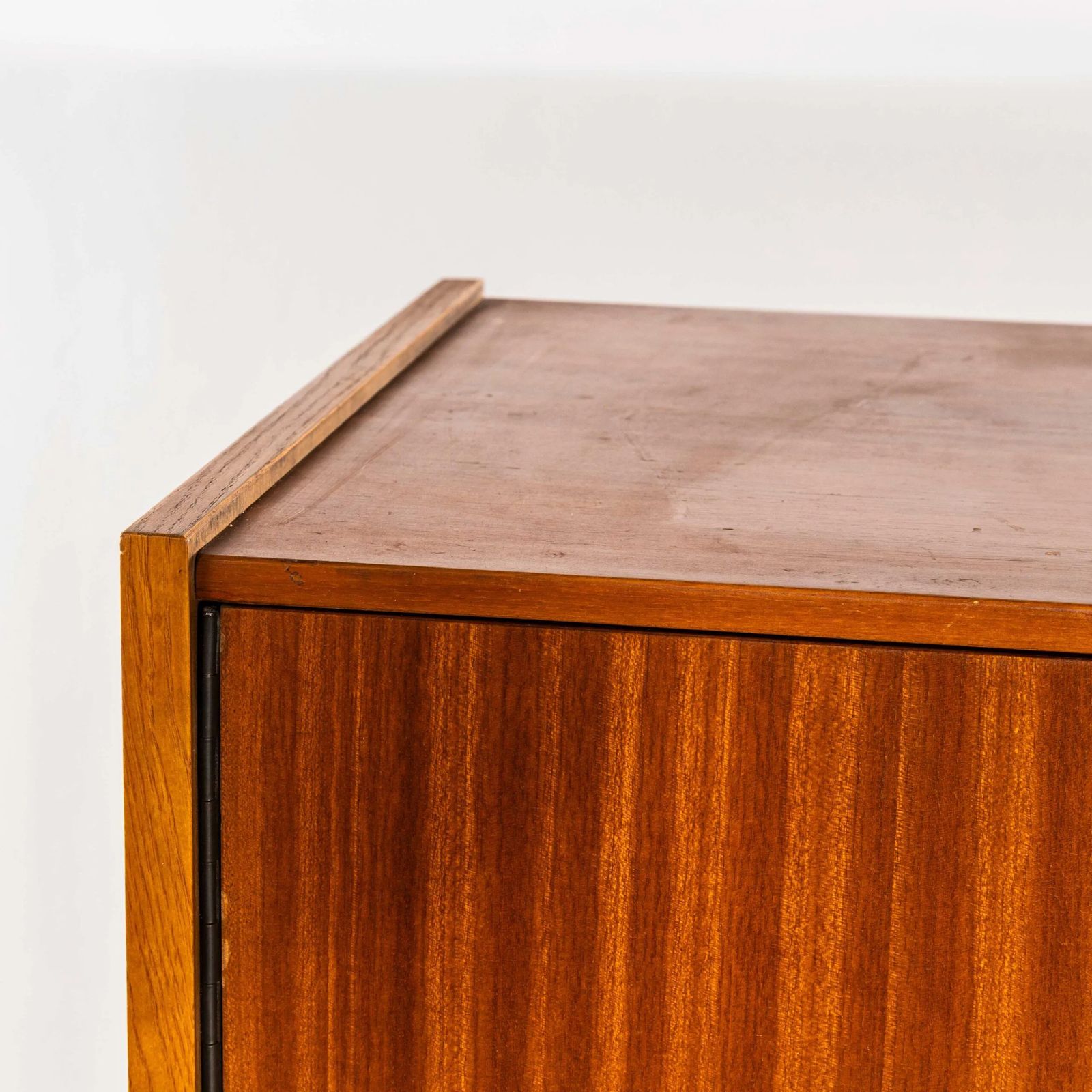 1960’s Mid Century Sapele Shelved Cupboard With Pin Legs photo for sale