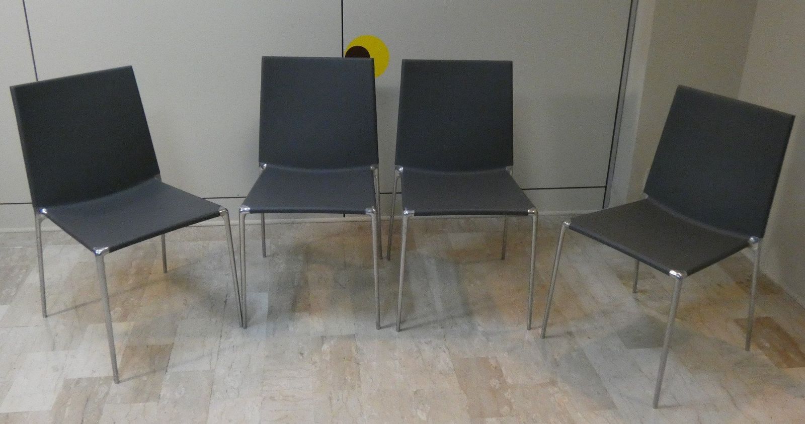 Aluminum And Polyurethane Chairs By Roberto Barbieri For B&B Italia, 2000s, Set Of 4 photo 900.0