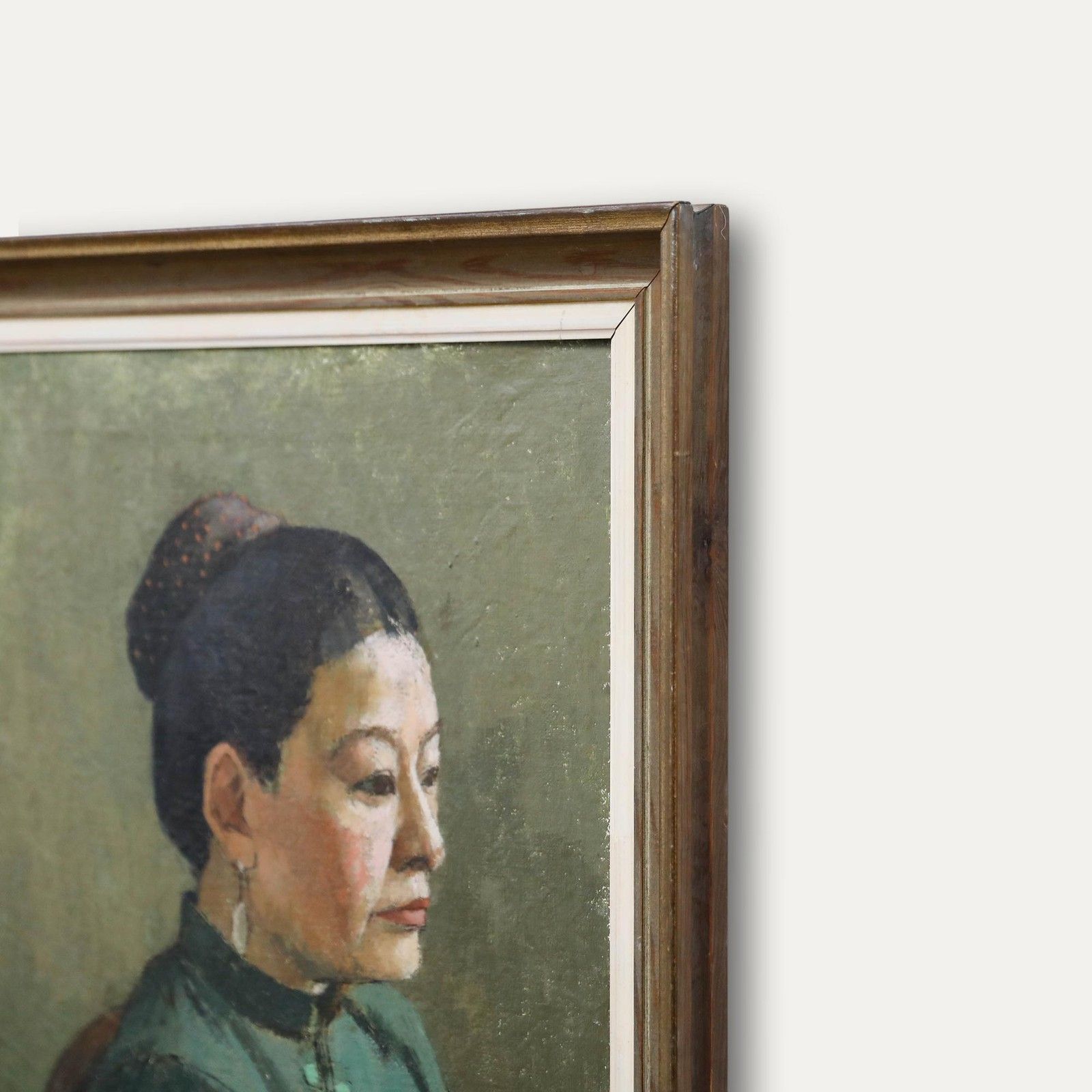 Aingelda Redmond (B.1927) 20th Century Oil, Lady In Green photo 495.0