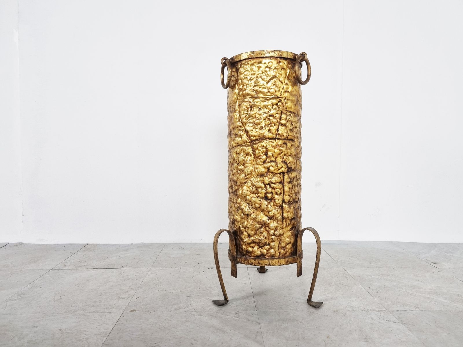 Mid Century Copper Umbrella Stand, 1960s photo furniture