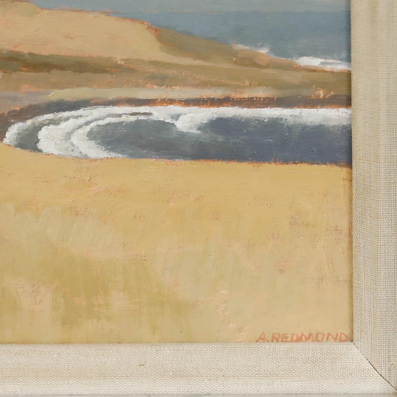 Aingelda Redmond (B.1927) 20th Century Oil, Dunstanburgh Castle photo vinterior