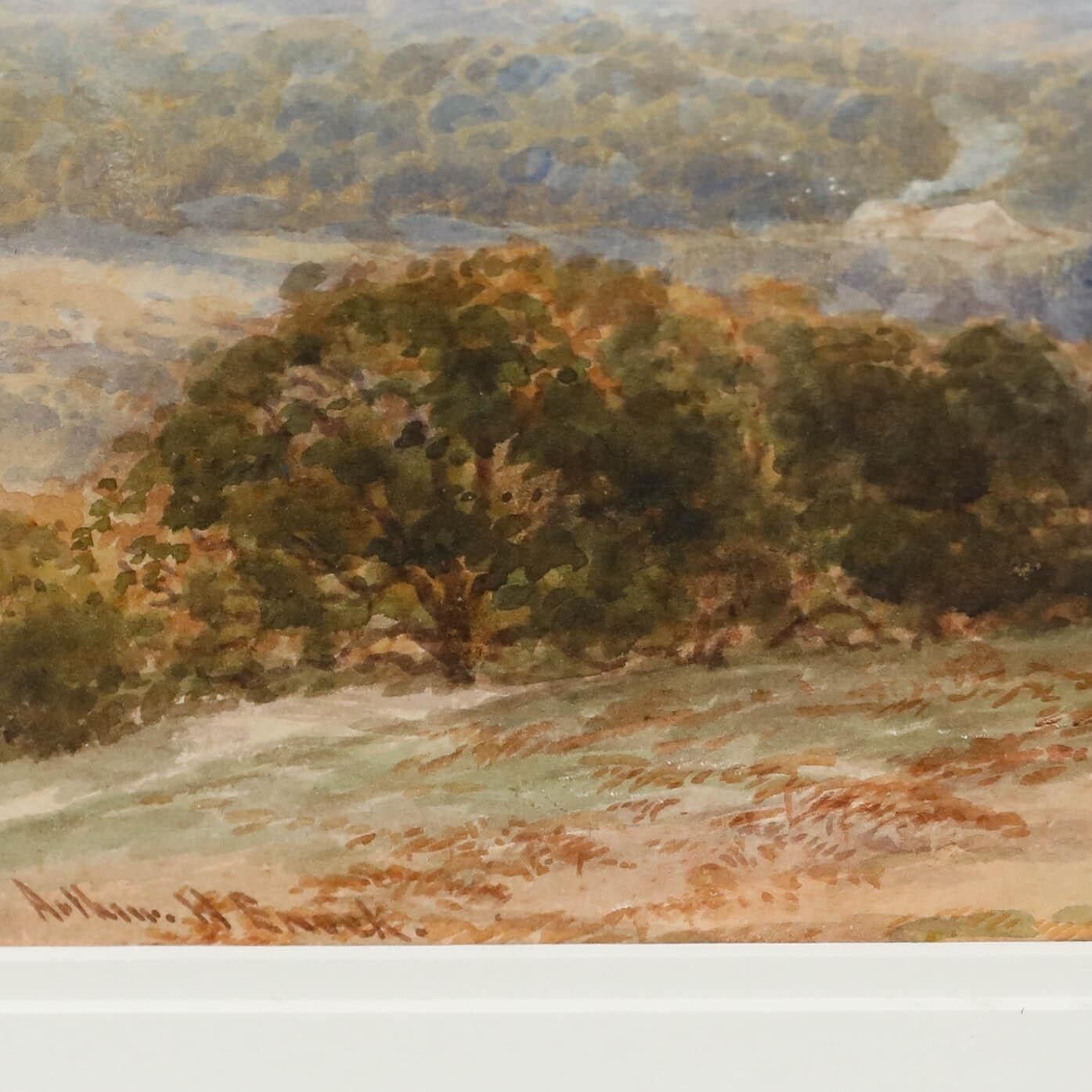 Arthur Henry Enock (1839 1917) Framed Watercolour, Exmoor Landscape photo vinterior