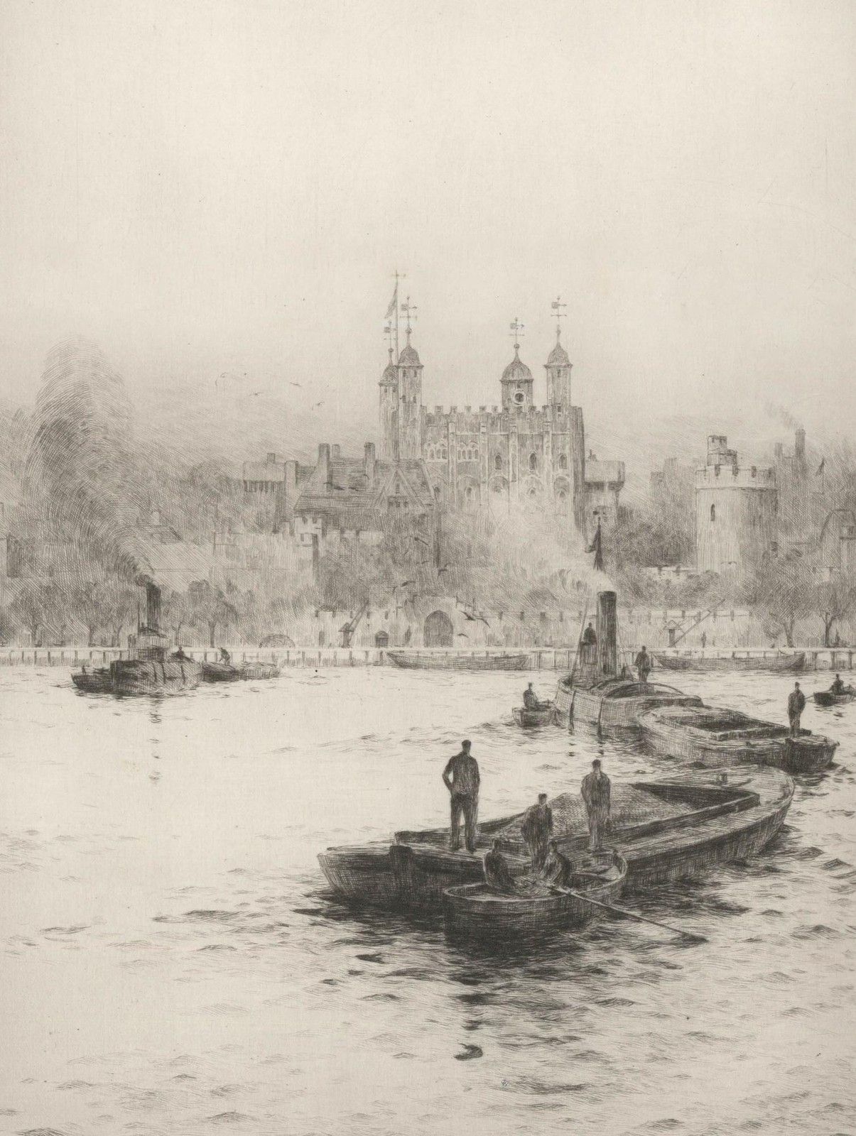 Rowland Langmaid Ra (1897 1956) Early 20th Century Etching, Tower Of London photo furniture