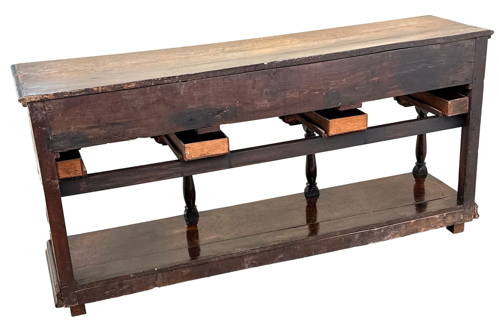 4800.0 Small 18th Century Georgian Oak Dresser Base (England, Circa 1750) photo