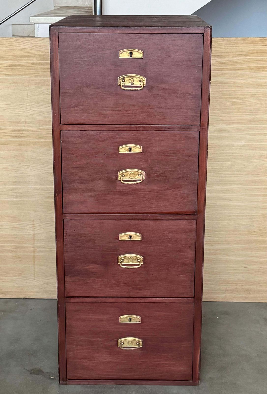 Early 20th Century 3 Drawer Oak Filing Cabinet photo furniture