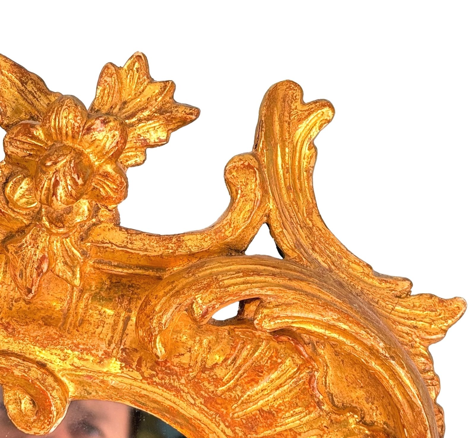 18th Century Chippendale Rococo Giltwood Wall Mirror (England, Circa 1760) photo vintage